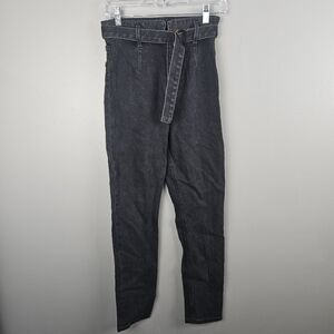 Reformation BlacK Jeans With Belt Size 26
